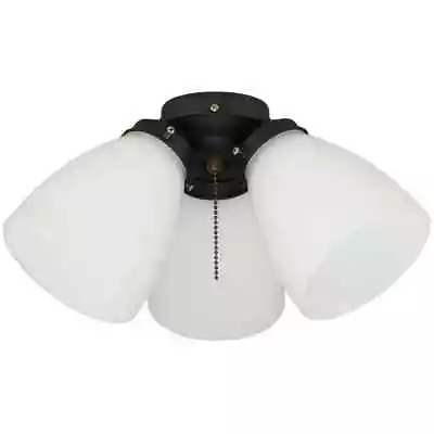 Hampton Bay 3-Light Oil Rubbed Bronze Ceiling Fan Shades LED Light Kit 91384 • $27.95