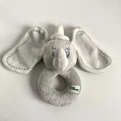 Disney Dumbo Soft Grey Ring Rattle Baby Toy • £4.99