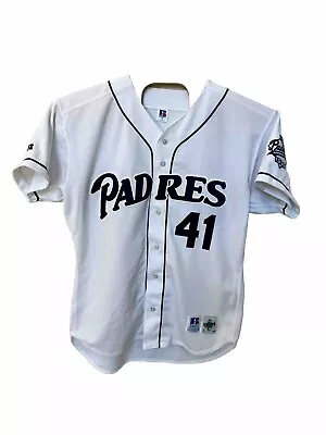 Vintage Russell Athletic Diamond Collection Padres Jersey Stitched Mens Size 48 • $99.99