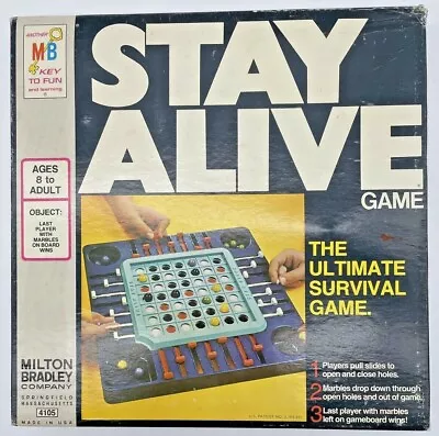 $14.99 • Buy Stay Alive 1971 Milton Bradley Marble Board Game Missing Some Marbles Vintage