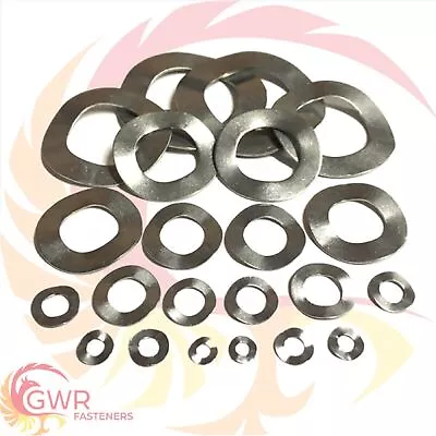 Crinkle Washers A2 Stainless Steel M2 M2.5 M3 M4 M5 M6 M8 M10 M12 M16 Wave Wavey • £226.47