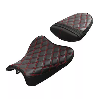 Black Red Driver & Passenger Seat Fit For Suzuki GSXR1000 GSX-R 1000 2007-2008 • $99.99