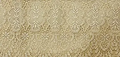 Gold Sabina Lace Overlay Cushion Cover - 45 X 45 Cm - RRP £18 • £10.99