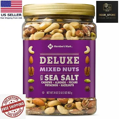 Member's Mark Deluxe Mixed Nuts With Sea Salt 34 Oz - FREE SHIPPING • $16.97