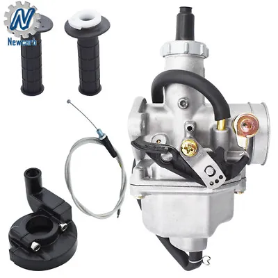 $24.20 • Buy Carburetor For Honda XR100 XR100R CRF100F With Handlebar Grips & Throttle Cable