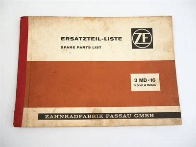 $31.58 • Buy ZF 3MD-16 Combine Transmission Candle Bohem Operating Instructions Spare Parts List