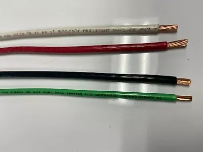 60' Ea Thwn 6 Awg Gauge Black White Red Stranded Copper Wire + 60 10 Awg Green • $213.84