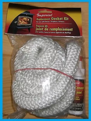 IMPERIAL KK0280 Replacement Wood Stove Gasket Kit 1  X 6' With Glue Fiberglass • $35.40