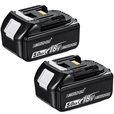 (2）For Makita 5.0AH 18V Battery BL1850B-L BL1860 LXT BL1830 197280-8 BL1820 • £25.41