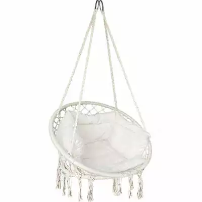 £59.99 • Buy VOUNOT Hanging Hammock Chair Swing Chair Bedroom Balcony Outdoor Indoor, Beige 