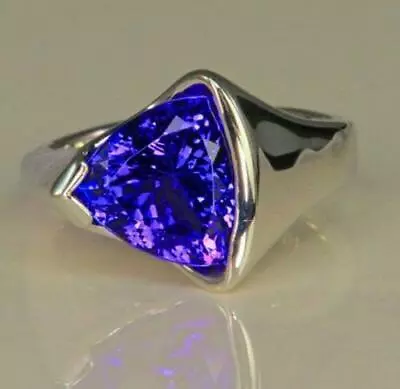 Trillion Cut Tanzanite Ring Gemstone Ring Tanzanite Jewelry Women Handmade Ring • £40.91