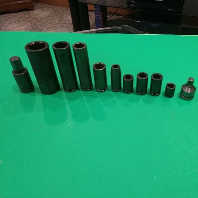 $18.50 • Buy Assorted USA  Apex  Sockets, Lot Of 10 & 1/2 -3/8 Adapter, Aviation, Free Ship