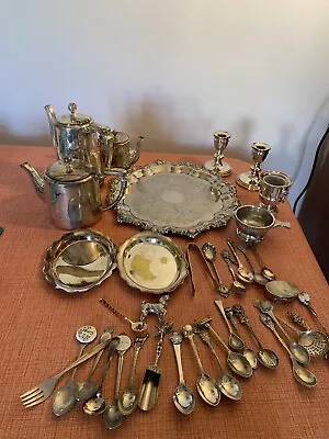 Antique Vintage Silver Plated Mappin & Webb Sold Spoons Tea Set Misc JobLot • $2.74