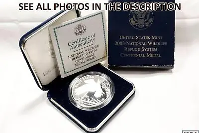 $21.50 • Buy NobleSpirit No Reserve (JR) 2003 National Wildlife 1oz Silver Medal Proof DCAM