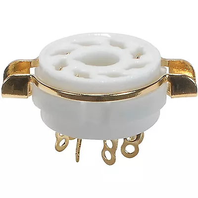 8-Pin Tube Socket Gold Plated Ceramic With Bracket • $5.79