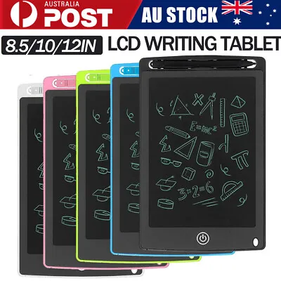 $7.89 • Buy 8.5 / 10 / 12  LCD Writing Tablet Drawing Board Colorful Handwriting Pad Kids