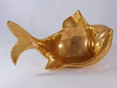 Vintage Gold Fish  Art Studio Ceramic Dish ( Nuts Or  Candy) • $19.99