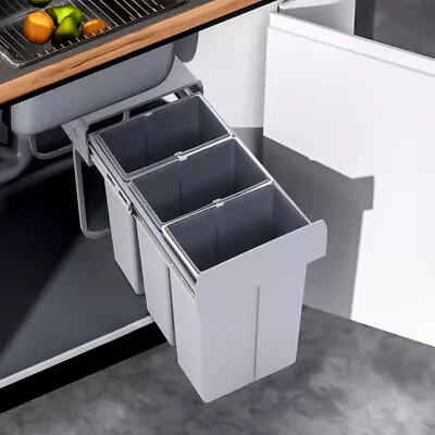 Kitchen Pull Out Under Sink Cabinet Waste Bin Garage Sliding Out Under Counter • £60.95