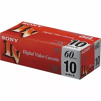 Sony Mini DV 60 Digital Video Tape 10 Pack 10DVM60R3 NEW • $34.44