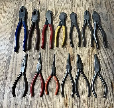 Vintage Mixed Lot Premium Pliers Wire Cutters Boker Craftsman Klien Tools Usa • $1.29