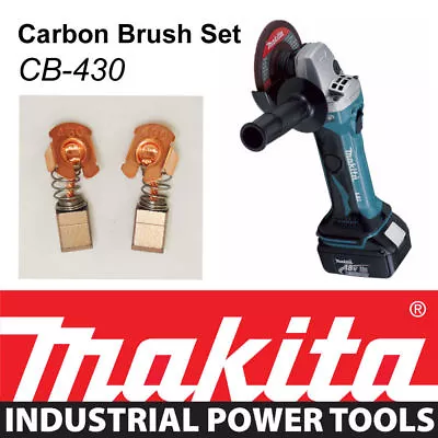 Makita 18V Angle Grinder DGA452 BGA452 BGA452Z CARBON BRUSH SET  191971-3 CB430 • £5.50