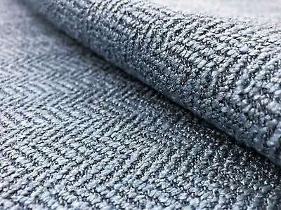 Kravet French Blue Herringbone MCM Mid Century Modern Upholstery Fabric • $48
