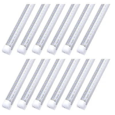 12 Pack T8 8FT Led Tube Light Bulbs 72W 8Foot Linkable Led Shop Light Fixtures • $168