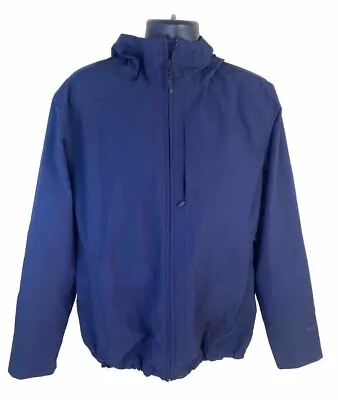 Marmot Jacket Mens XL Blue Full Zip Lined Hooded Rain Trail E30260 • $32.75