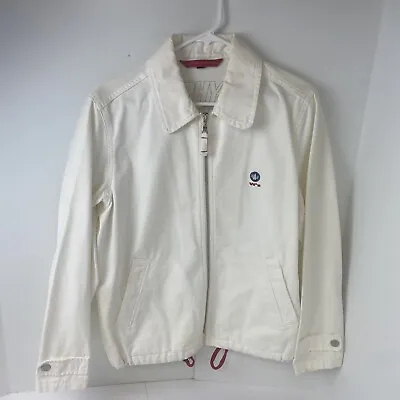 Murphy & Nye W’s Windbreaker Denim Jacket Women’s Medium Beige Full Zip • $24.95