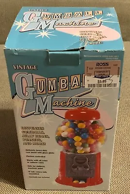 $15.95 • Buy Vintage Red 9  Gumball Candy Machine Glass & Metal New Open Box