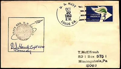 1963 USAFS HH Arnold Navy Cover - Captain Signed - L36335 • $5.99