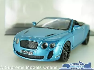 Bentley Continental Model Car 2010 Convertible 1:38 Size Blue + Case Kinsmart K8 • $22.39