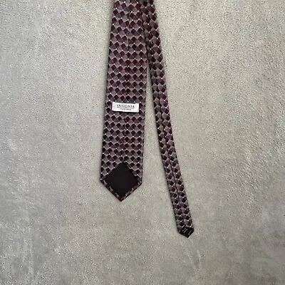 Insignia Martin Wong Tie Pure Silk Tie Mens Classic Red Geometric • $4.99