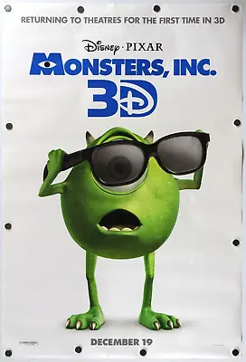 Monsters Inc 2012 Rerelease Double Sided Original Movie Poster 27 X40  • $50