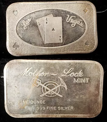 Mother Lode Mint Blackjack Las Vegas Nevada 1 Oz 999 Silver Art Bar Si264 • $49.99