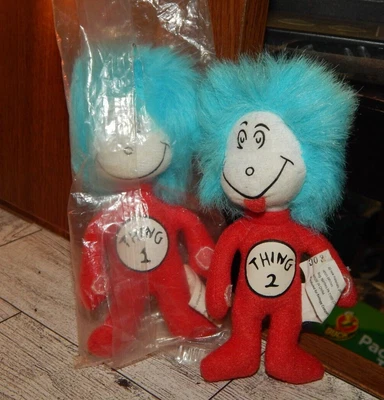 $8.99 • Buy Dr. Seuss Thing 1 & 2 Cat In The Hat Movie Merchandise Plush Stuffed Kelloggs 4 
