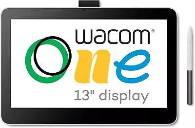 Wacom One DTH134W0A 13 Pen And Touch Drawing Tablet (2023 Version) • $505.49
