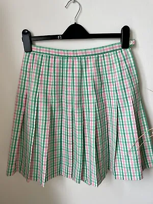 £23.99 • Buy Vintage Pleated 60s Mini Skirt Pink & Green