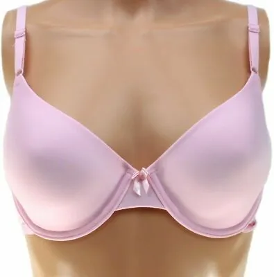 MAIDENFORM Underwired T SHIRT BRA Multi-Way PINK Lightly Padded Demi Cup 34C 34D • £7.99