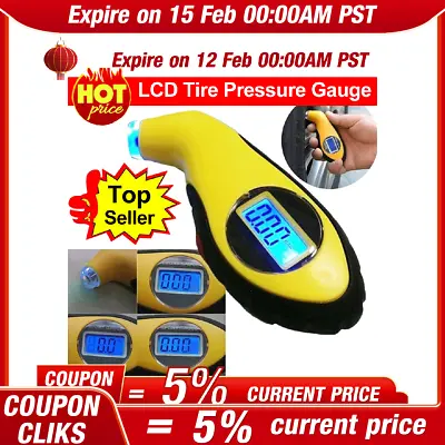 LCD Digital Tire Pressure Gauge Handy Air Gauge For Car Truck MotorcycleBicycle • $4.99