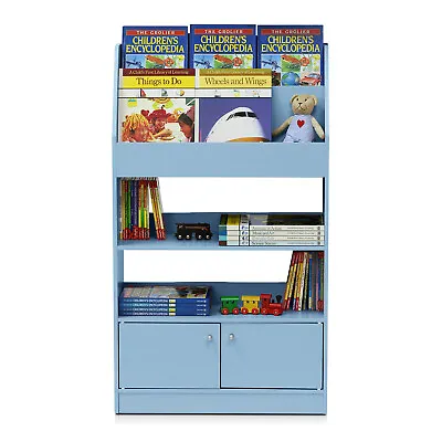 Kidkanac Magazine/Bookshelf With Toy Storage Cabinet Light Blue • £76.95