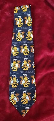 Garfield Neck Tie Paws Addiction “Still Eating” Black Cartoon Funny Men’s Music • $11.99