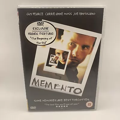 Memento DVD Guy Pearce Christopher Nolan  Region 4 Rare OOP Free Post • $7.99