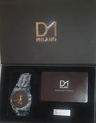 D1 Milano Italian Concrete Black White Watch With Link New In A Box No Tags • £100