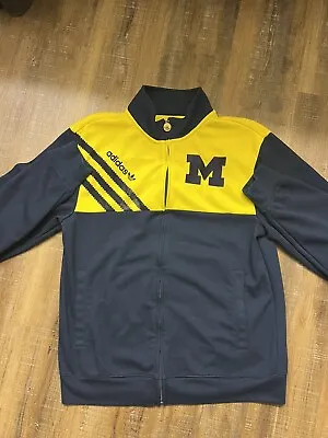 Adidas Michigan Wolverines Full Zip Track Jacket Men’s Medium • $7