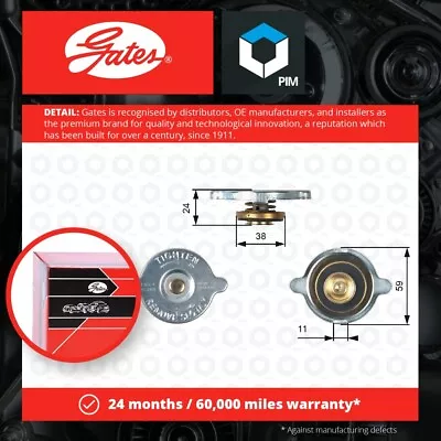 Radiator Cap Fits JAGUAR S TYPE 3.8 63 To 68 7R Gates C18460 Quality Guaranteed • £9.17