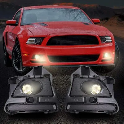 For 2013 2014 Ford Mustang Fog Lights Driving Front Bumper Lamps BEZEL PAIR • $79.99
