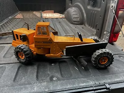 VINTAGE TONKA MIGHTY Grader #3945 Pressed Steel 1973 - Original Play Condition • $179