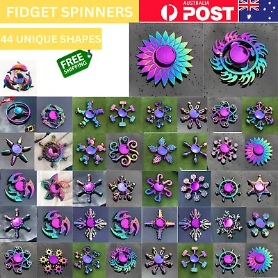 $9.93 • Buy Fidget Spinner Finger Toys Alloy Hand Rainbow Kids Autism Gift Unique Collection