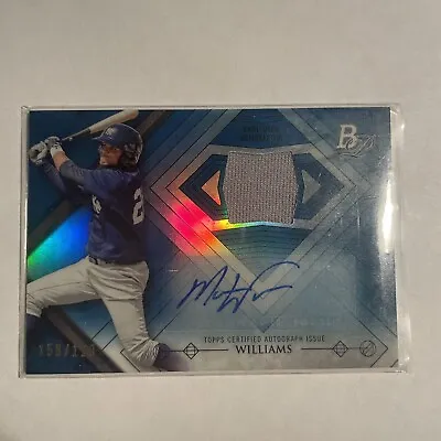 2014 Bowman Platinum Auto Relics Blue Refractor /199 Mason Williams #AR-MW Auto • $4.99